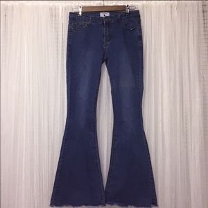 SOLD - AC for AG flare jeans - wide leg raw hem
